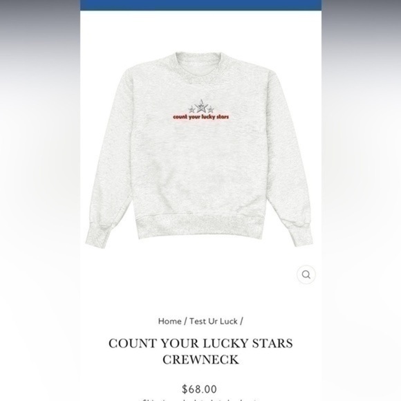 shop kristen jones count your lucky stars crewneck - Picture 1 of 4